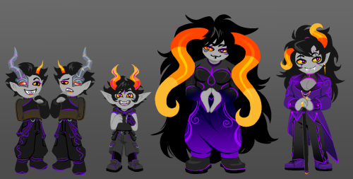 lil project iv been working onhere are the higher half of the hemospectrum from Hiveswap in Aleph Nu