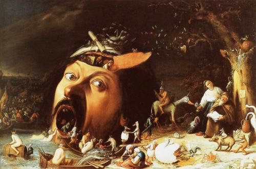 deathandmysticism: Joos van Craesbeeck, The Temptation of St. Anthony, 1650