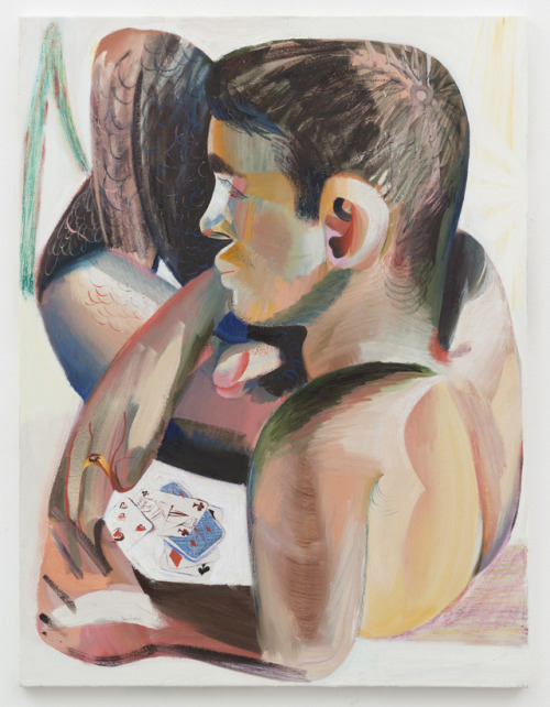 lfratino:  Euchre oil on canvas 30 x 40 inches   Louis Fratino 2017 