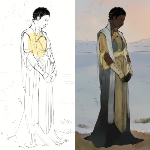 Here’s a process for my Divine Vivienne painting, there is also a full timelapse available on my tik