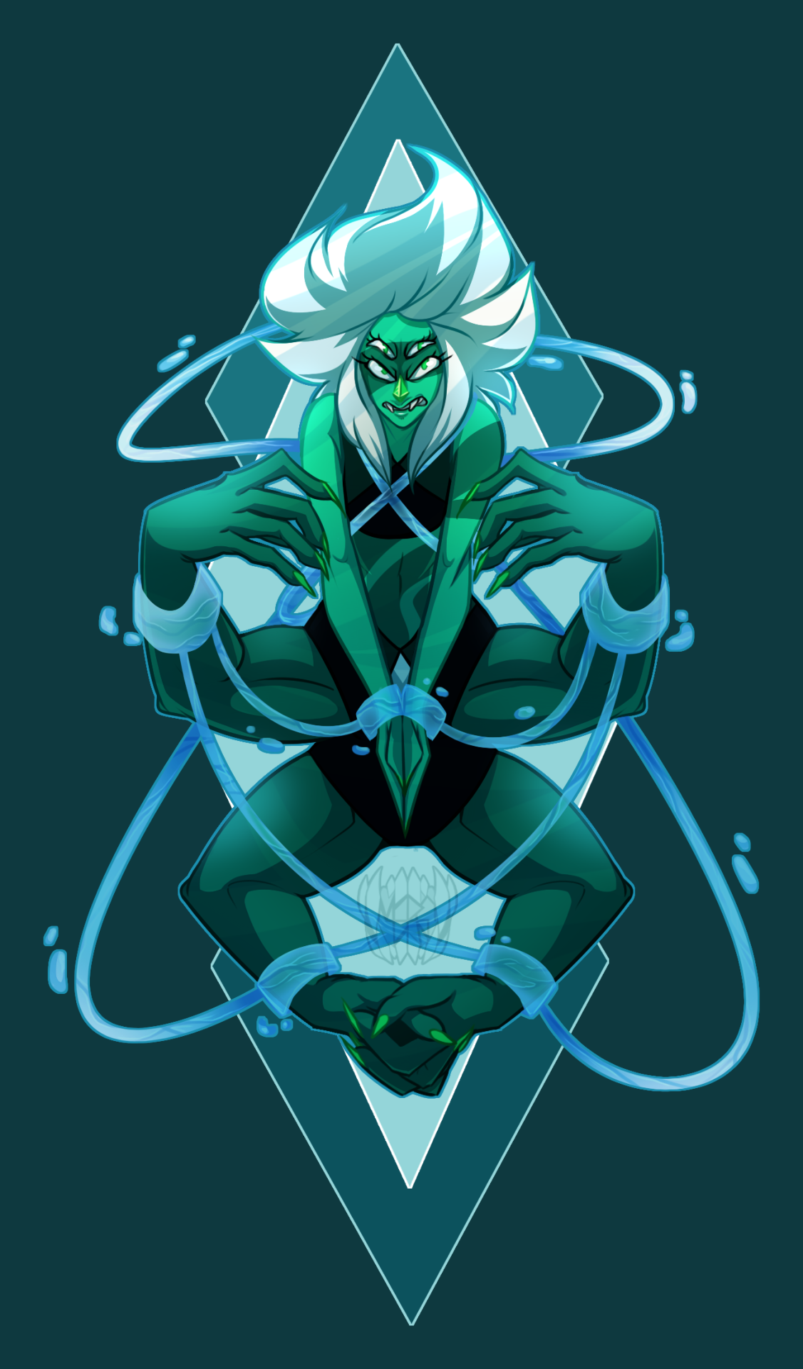 morgfandump: Really pushed my abilities working on this oneHave an angry green sea