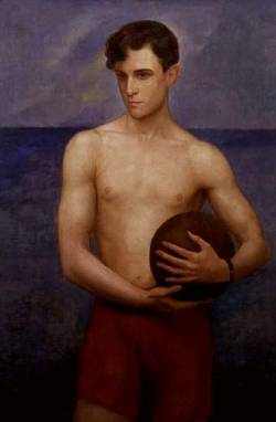 bowlersandhighcollars:  Ramon Novarro painting by Angel Zarraga. 1927. 