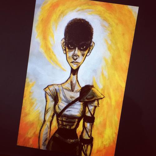 My @patreon patrons get to see how I colored this from the beginning. :3 #art #furiosa #wip #madmaxf