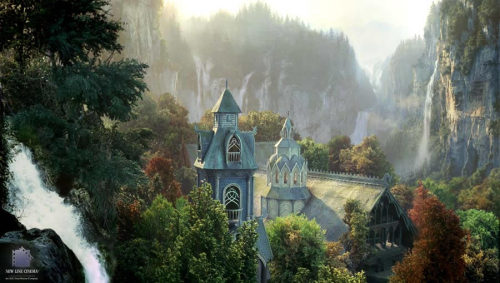 edhellin: Rivendell matte paintings from The Fellowship Of The Rings  by  Yannick ‘D