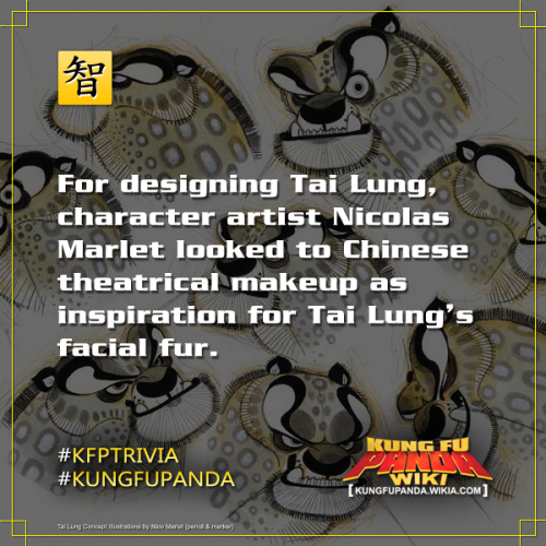kungfupandawiki:Here’s how the filmmakers designed Tai Lung’s looks!