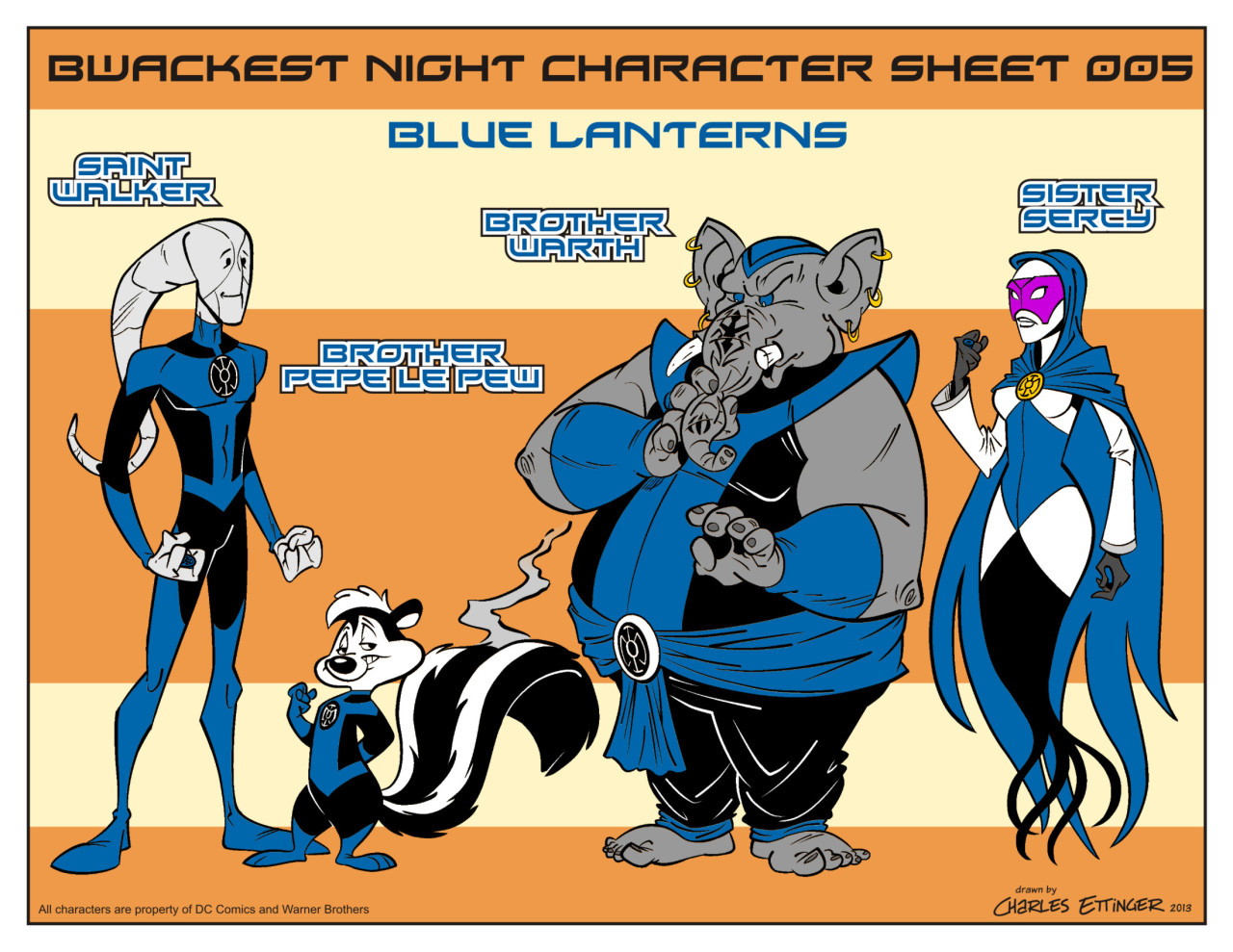 Looney Lanterns — conceptual art of Pepe Le Pew as a member of the...