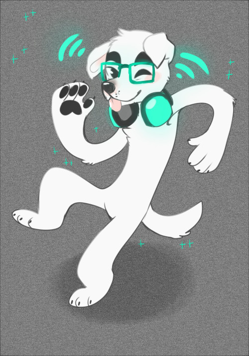 glitterpet:  Glittery Dog DJ 