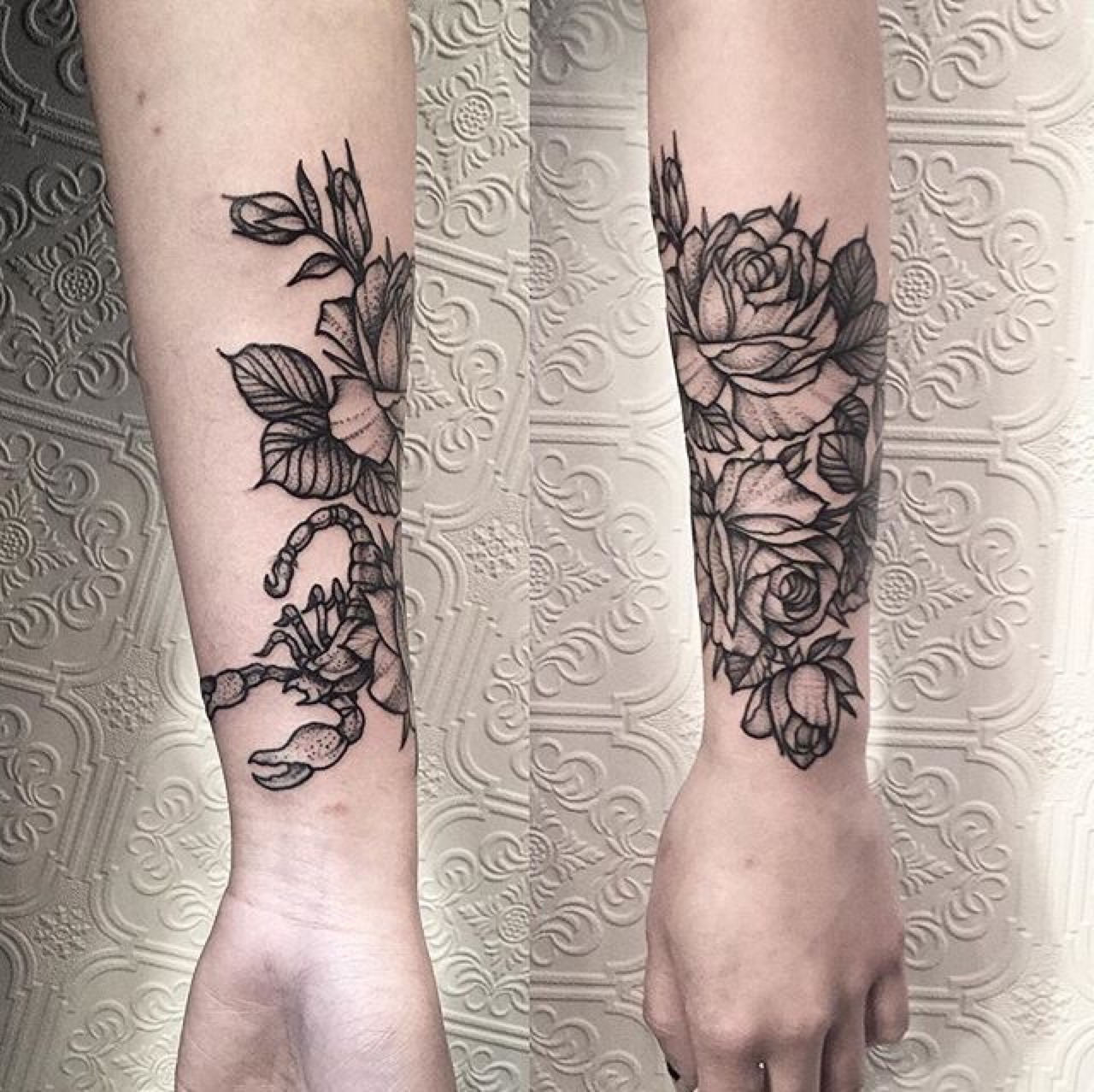 Mens 3d Scorpion With Rose Flower Leg Tattoo  Scorpion tattoo Tattoo  designs men Tattoo designs