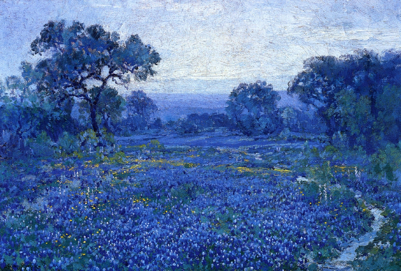 cerceos:    Robert Julian Onderdonk  Blue Bonnets at Late Afternoon, 1915Bluebonnet