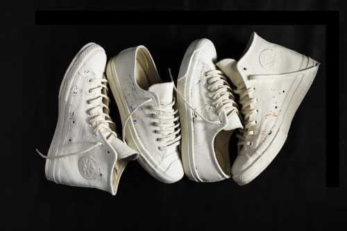 maisonmartinmargiela:  Extending the original evolving white overpaint concept, the newest Converse Maison Martin Margiela First String leather collection is available globally from today at Maison Martin Margiela boutiques and at select Fashion retailers