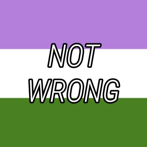 genderqueerpositivity: (Image description: six images with the genderqueer flag as a background and 