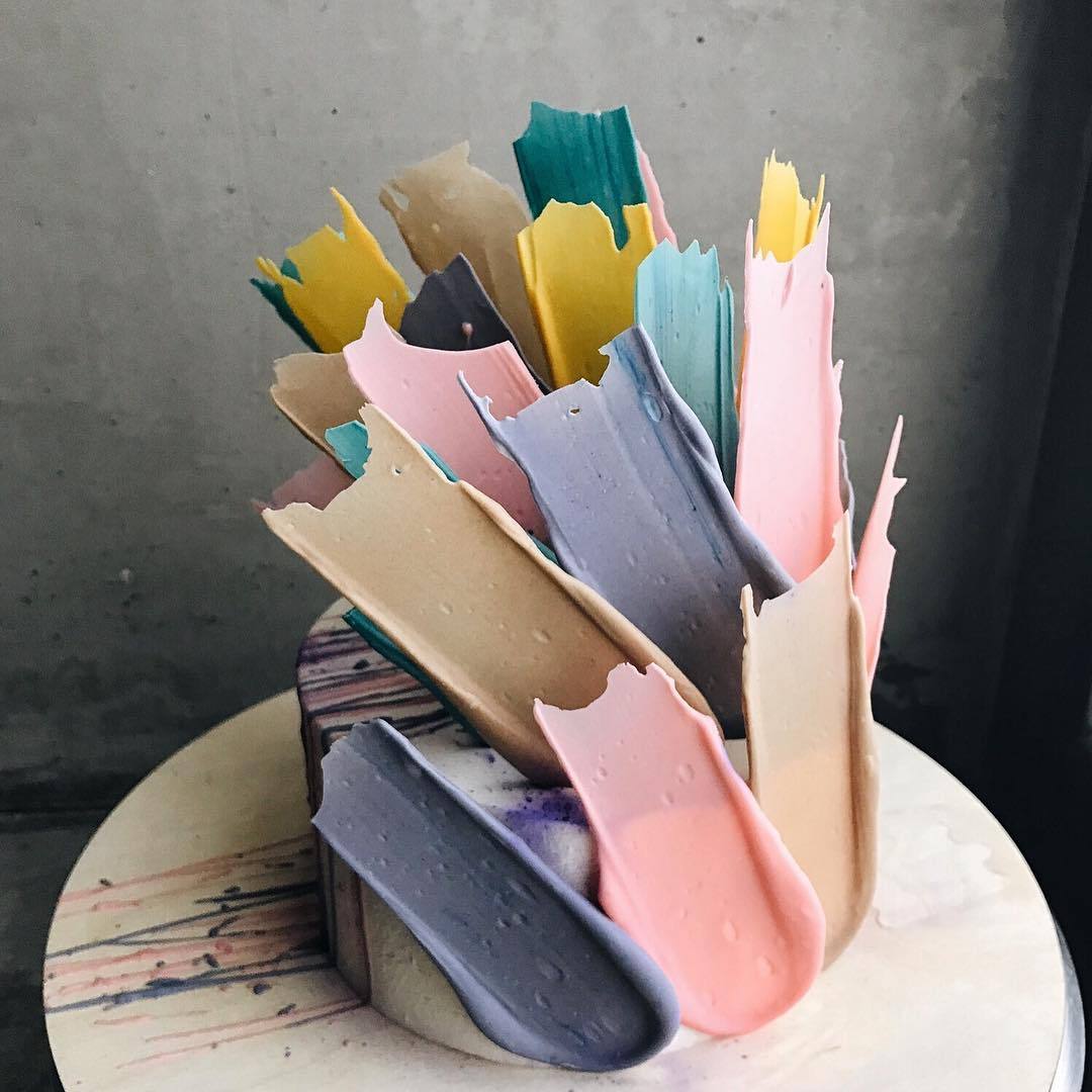 sosuperawesome:  Brushstroke Cake Art by Kalabasa Bakery on InstagramFollow So Super