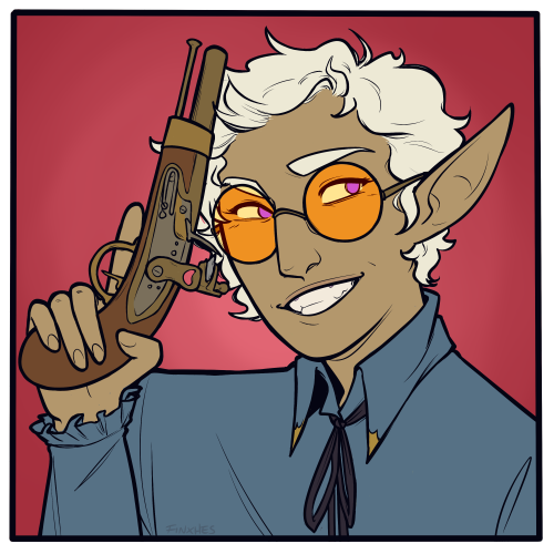 an icon commission for @janecrockeyre of their character leo!! who is a delight and also maybe possi
