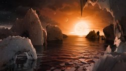 npr:  A small, faint star relatively close by is home to seven Earth-size planets with conditions that could be right for liquid water and maybe even life.The discovery sets a record for both the most Earth-size planets and the most potentially habitable