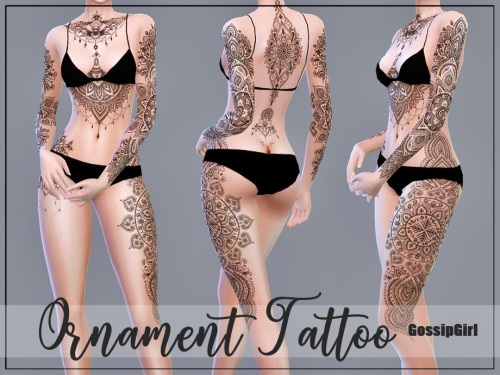 Ornament Tattoo *★*――――*★**★*――――*★**★*――――*★**★*――――*★*- works with all skins and overlays - Ligh