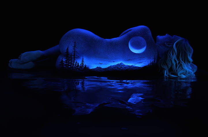 wetheurban: ART: Fluorescent Black Light Bodyscape Photography by John Poppleton