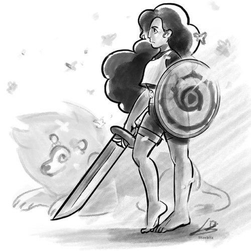 Stevonnie and LionTried out some new brushes :D