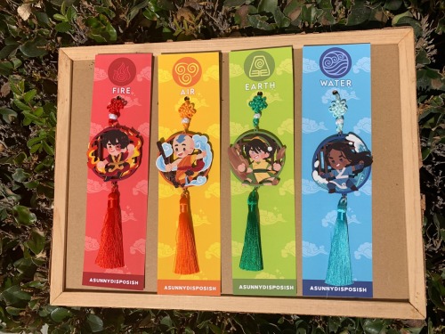 asunnydisposish: Water,  Earth,  Fire,  Air…ATLA-inspired norigae charms! Norigae are traditional Ko