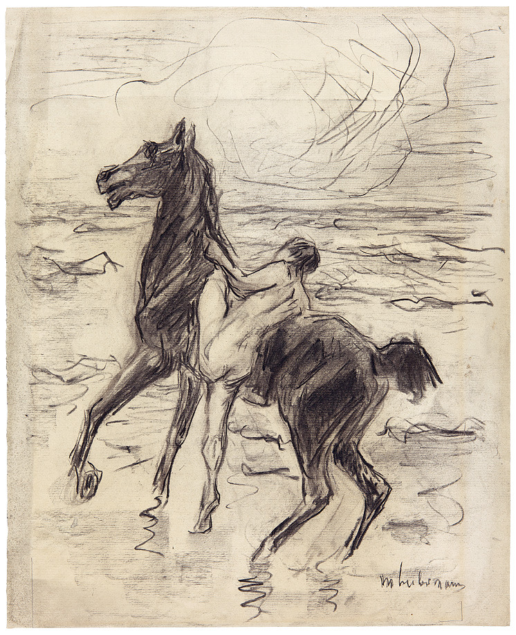 thunderstruck9:  Max Liebermann (German, 1847-1935), Horse-tamer on the Beach, 1908.