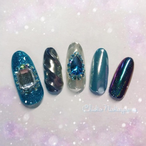 Blue （品番は後ほど） #nail #nails #nailart #ネイル #美甲 #ネイルアート #clou #nagel #ongle #ongles #unghia #japanesena