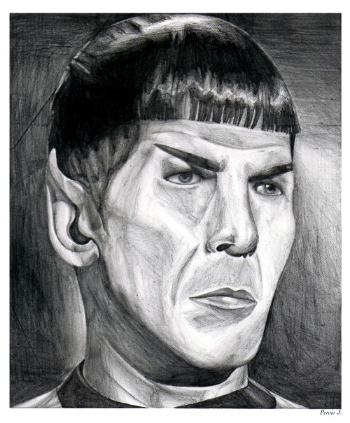 Ive Wanted To Draw Spock (the Leonard Nimoy Version) For Weeks And I Finally Did It. This Was Drawn In