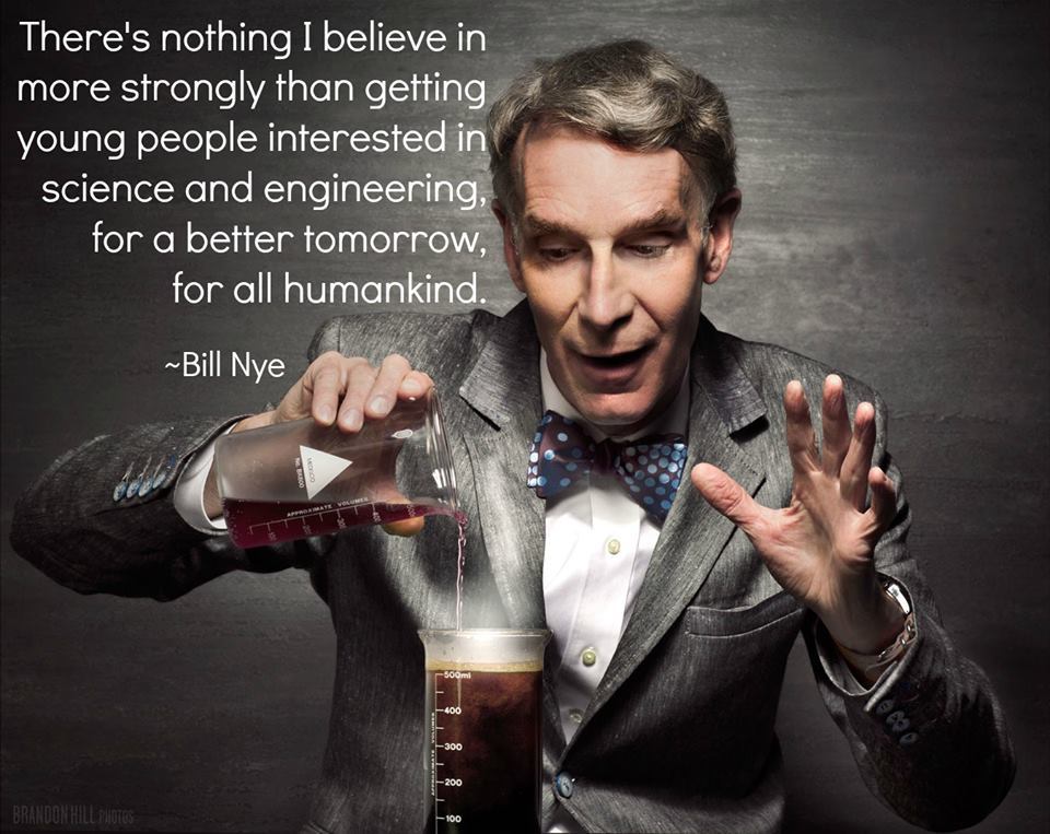 scienceyoucanloveWilliam Sanford Nye, or ‘Bill’ Nye was born in