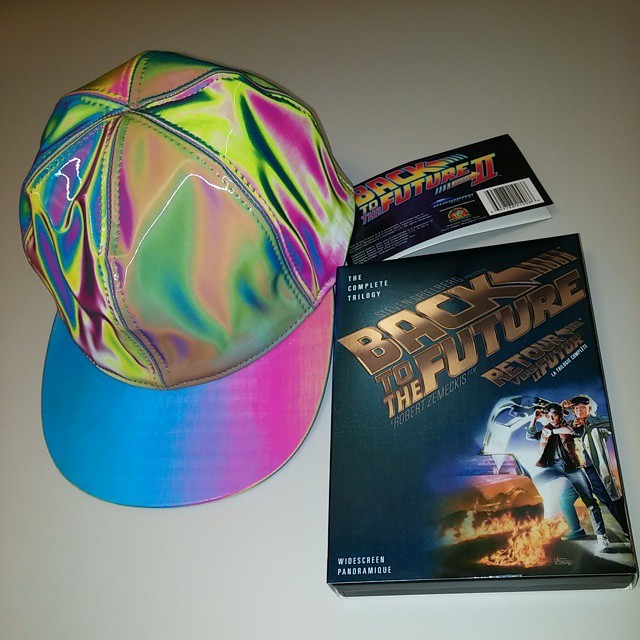 My #BackToTheFuture collection just got much more complete. Added a #BTTF #MartyMcFly Jr hat to my DVD trilogy. (at Hill Valley)