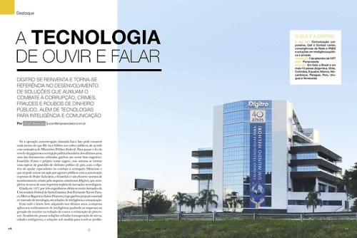 O crescimento e a diversificação de negócios da Dígitro foi capa da revista Empreendedor.