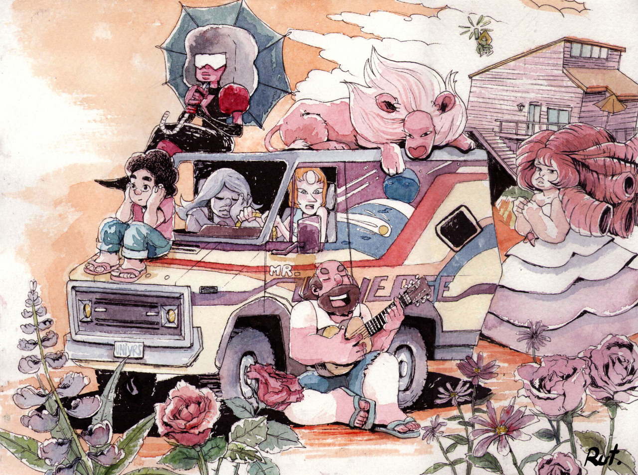 rutpedreno:  Steven Universe fanart. Little tribute to Matsumoto’s Sunny Ink +