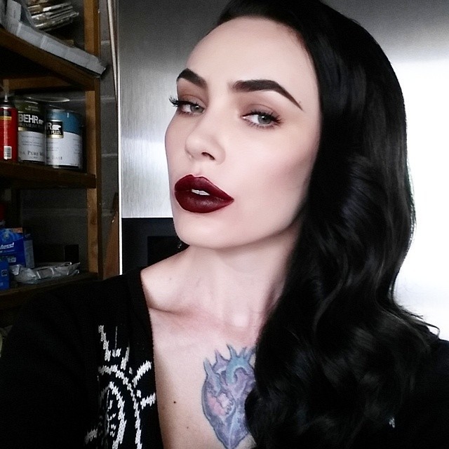 michelinepitt:  So I made this lipstick.  I find it hard to get a true deep dark