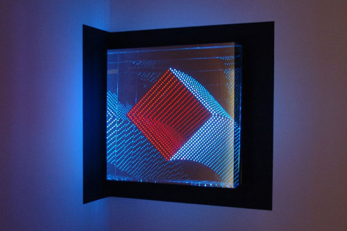 staceythinx:  Infinity LED light art by Hans Kotter Kotter on his work:  No other element inﬂuences our planet more than light. Light has enchanted me because of its inﬁnite variations and this aspect inspired me to investigate its composition and