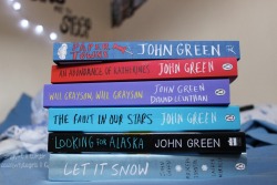 omgk4t:  My John Green collection :)