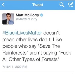 Yep. It&rsquo;s just that rainforests specifically are being deforested at a much quicker rate than other forests. And black lives are being taken at a much quicker rate than other lives..