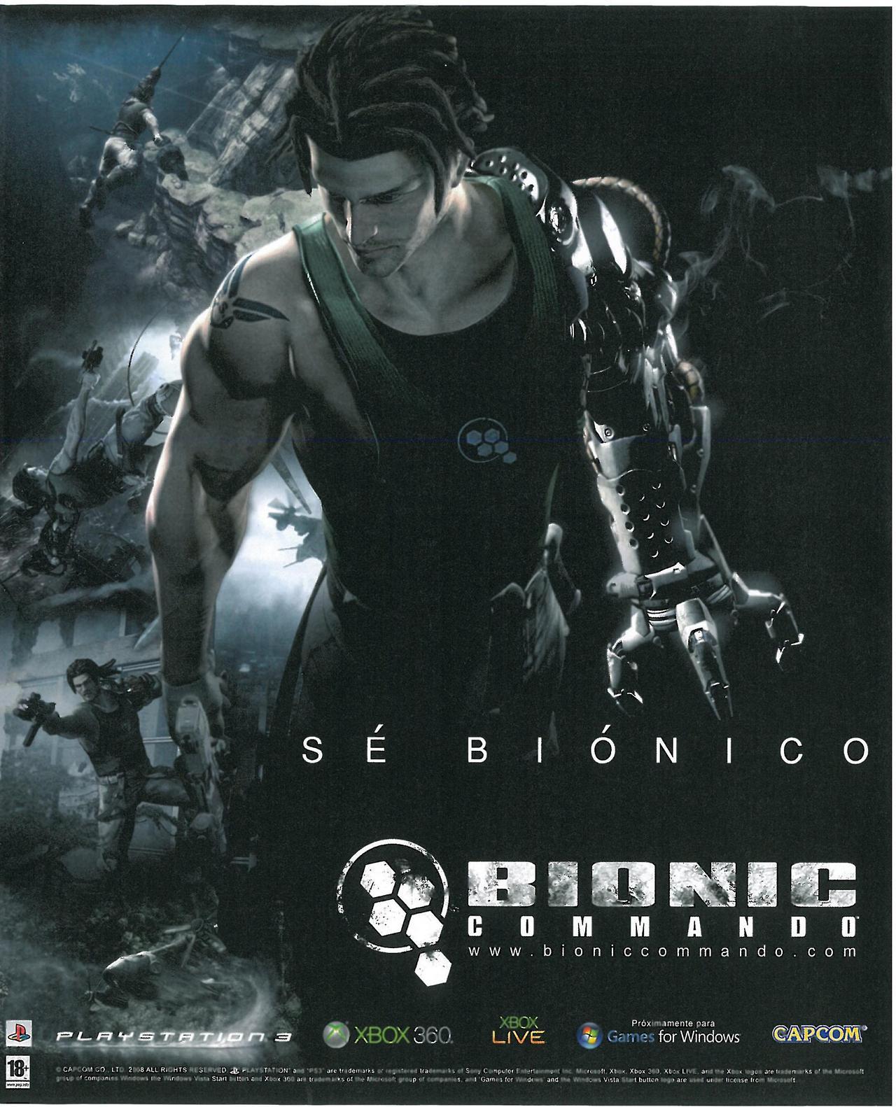 ‘Bionic Commando’[PC / PS3 / X360] [SPAIN] [MAGAZINE] [2009]
• Official Xbox 360 Magazine (ES), June 2009 (#31)
• Scanned / Uploaded by Sketch the Cow, via The Internet Archive