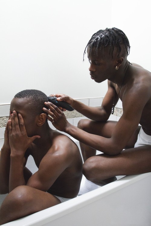 ohthentic:  black-boys: Michael Ward & Shamel Kendrick by Aky Chrediy | Fashion Glossary UK Styling by Terence Sambo   Oh
