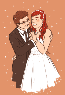 vavman:  Congratulations to the happy couple! Lindsay looked absolutely gorgeous and Michael looked so handsome. I’m crying tears of happiness. ;u; 