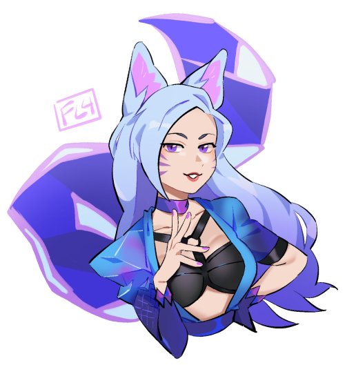 Ahri and Xayah commissions for alpha_xayah on twitter! 