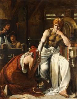 Theobald Chartran: Priam begging Achilles