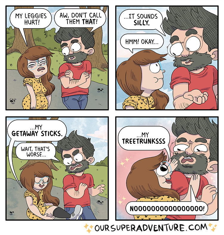 oursuperadventure:  Here is a comic about my leggies!   if you dig my comics, maybe