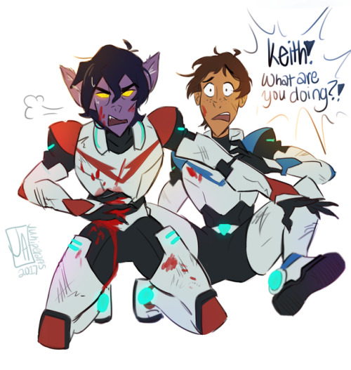 juniperarts:Redrew some Voltron drawings I made last week. All I want are space ranger partners!