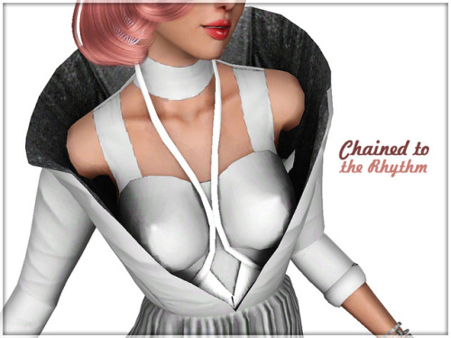 kiolometro: Chained to the Rhythm. White dress and sport suit. For young adult sims. Download for S