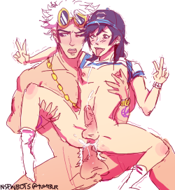 nsfwbots:  wanted to draw some more big bara guzma both characters are 18+