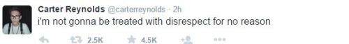 phan-you-not:ghxstlylights:THESE ARE CARTER REYNOLDS RECENT TWEETS. PLEASE BE AWARE THAT HE IS AT VI