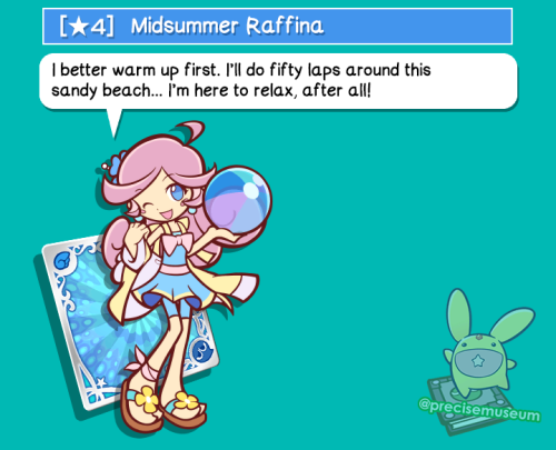 ☆4 Midsummer Raffina A confident, young lady from a wealthy family who attends a magic school. Thoug