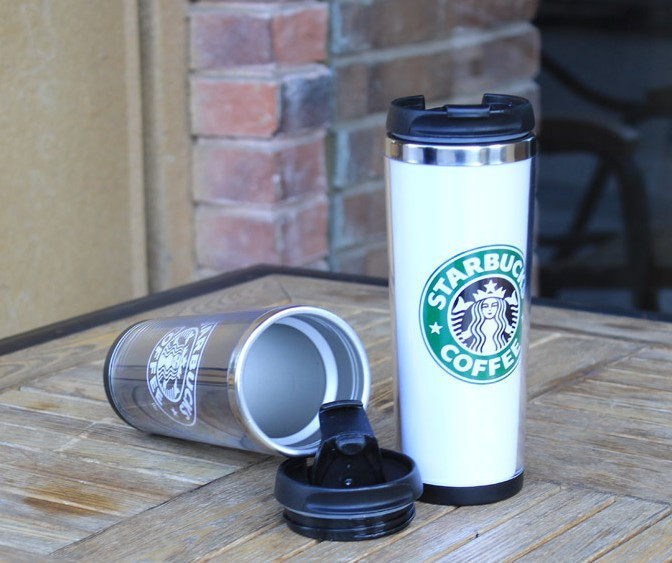 Stainless steel travel mugs