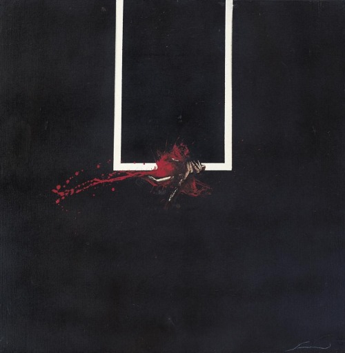 thunderstruck9:  Emilio Scanavino (Italian, 1922-1986), La finestra  [Window], 1974. Oil on canvas, 60 x 60 cm.