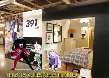 Steven Universe 2x04: Say Ikea“Steven and the Crystal Gems visit a long-lost Sweedish relative of his to aid him in unlocking the powers of his bookshelf.”(can someone please tell me how to properly chroma key because I didn’t even try) (inspired on