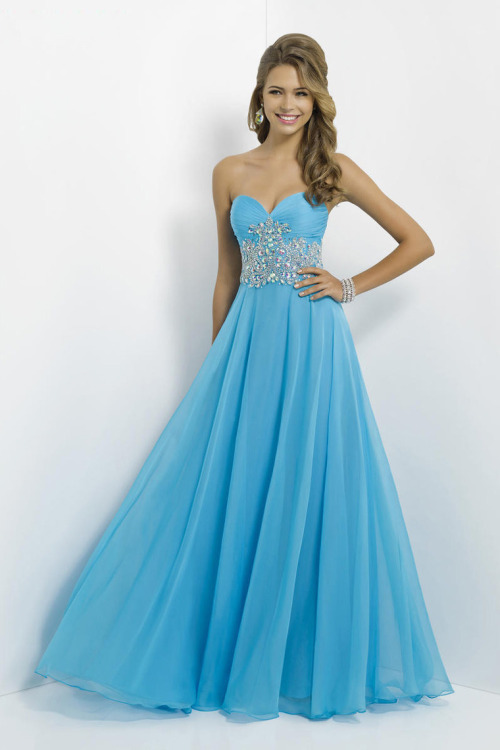 Blue and orange prom dresses