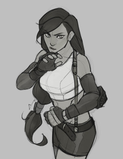 charlestan:  Quick sketch of Tifa! 