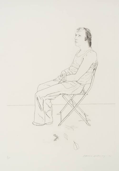 Mo with Five Leaves, David Hockney, 1971, Tatedate inscribedPurchased 1978Size: image: 679 x 540 mmM